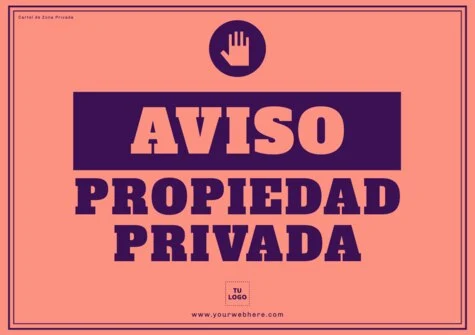 Edita un letrero Privado