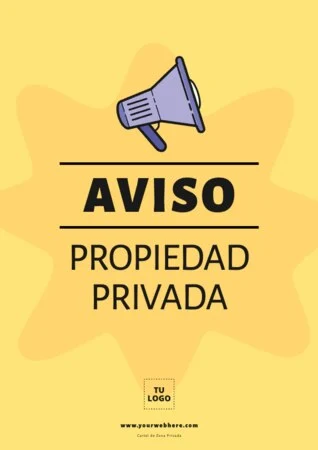 Edita un letrero Privado