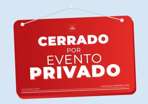 Edita un letrero Privado