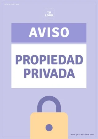 Edita un letrero Privado