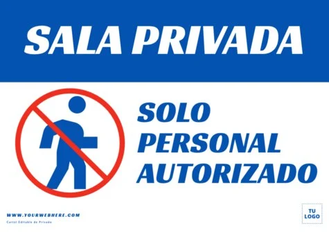 Edita un letrero Privado