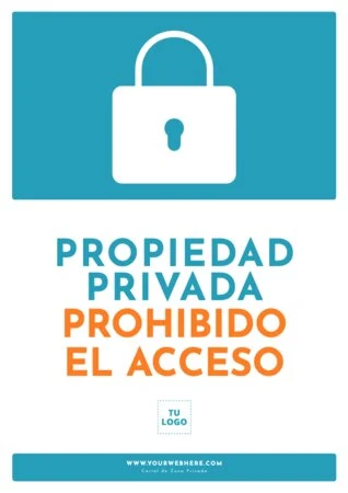 Edita un letrero Privado