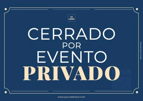 Edita un letrero Privado