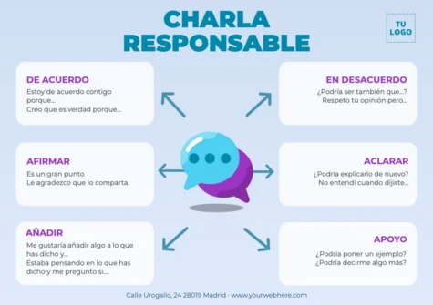 Edita un cartel de charla responsable