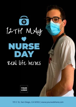 Edit a creative poster on Nurses Day