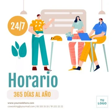 Editar una plantilla para coworkings