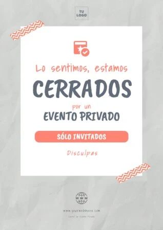 Edita un letrero Privado