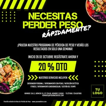 Edita un flyer sobre Perder Peso