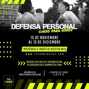 Edita un flyer de Defensa Personal