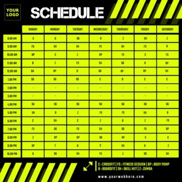 Crie a programação do seu ginásio