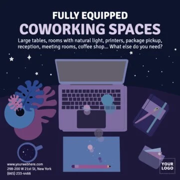 Edit a coworking space template