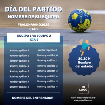 Edita un póster de Balonmano