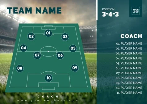 Edit a soccer lineup sheet