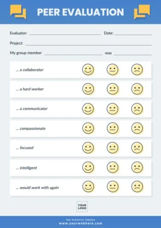 Edit a group evaluation template