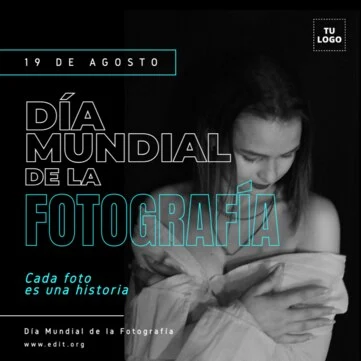 Edita un diseño del Día Mundial del Fotógrafo