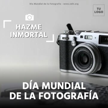 Edita un diseño del Día Mundial del Fotógrafo