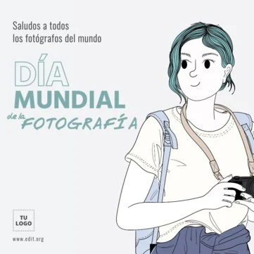 Edita un diseño del Día Mundial del Fotógrafo