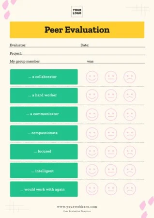 Edit a group evaluation template