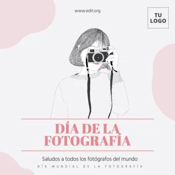 Edita un diseño del Día Mundial del Fotógrafo