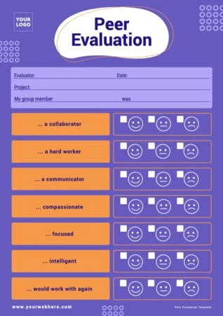 Edit a group evaluation template
