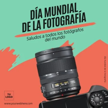 Edita un diseño del Día Mundial del Fotógrafo