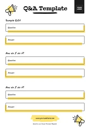Edit a Q&A sheet template