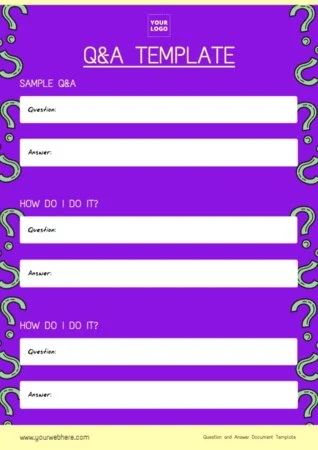 Edit a Q&A sheet template