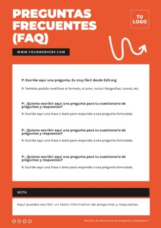 Edita una plantilla de FAQs