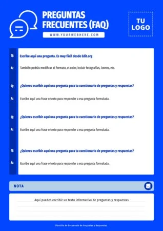 Edita una plantilla de FAQs