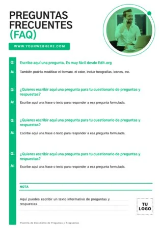 Edita una plantilla de FAQs