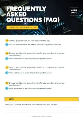 Edit a Q&A sheet template