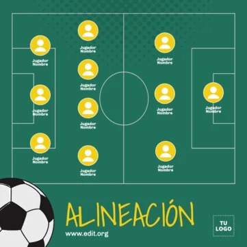 Edita una alineación online