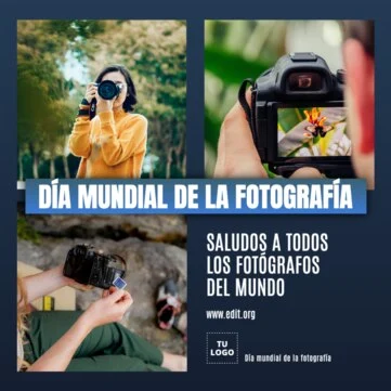 Edita un diseño del Día Mundial del Fotógrafo