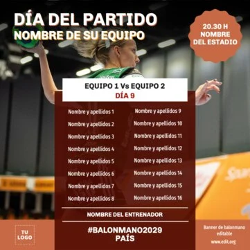 Edita un póster de Balonmano