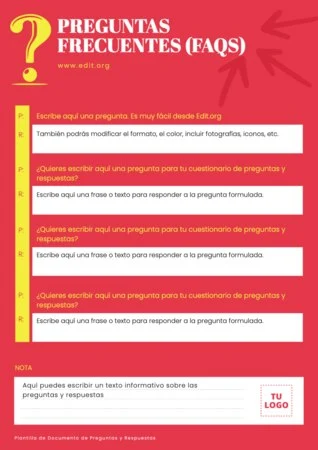 Edita una plantilla de FAQs