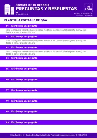 Edita una plantilla de FAQs