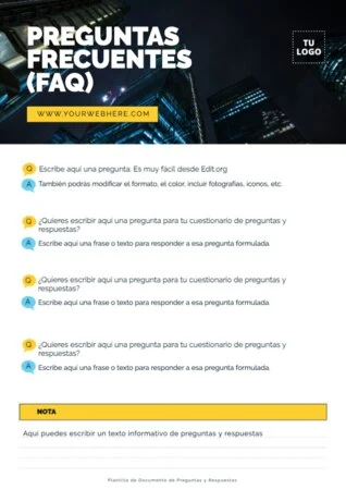 Edita una plantilla de FAQs