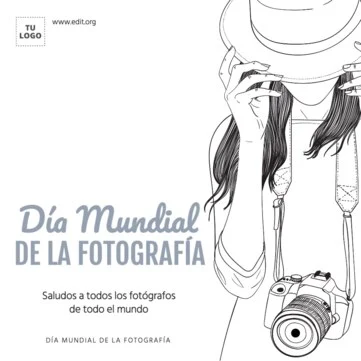 Edita un diseño del Día Mundial del Fotógrafo