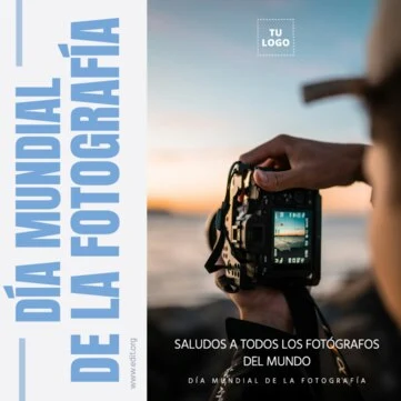 Edita un diseño del Día Mundial del Fotógrafo