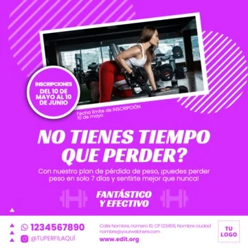 Edita un flyer sobre Perder Peso