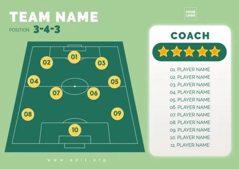 Edit a soccer lineup sheet