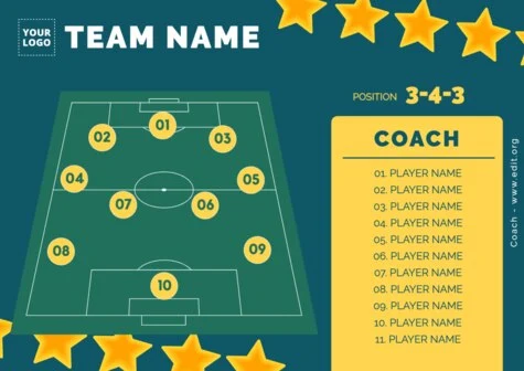 Edit a soccer lineup sheet