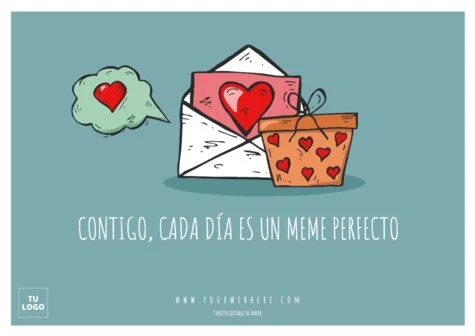 Edita una tarjeta de amor online