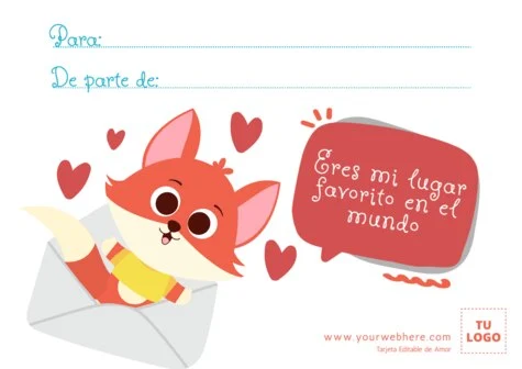 Edita una tarjeta de amor online
