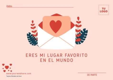 Edita una tarjeta de amor online