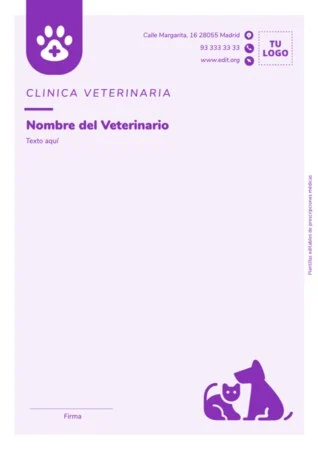 Edita una plantilla de recetario médico