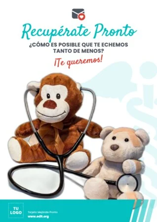 Edita una postal de recupérate pronto