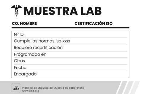 Edita una etiqueta de muestra