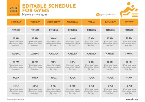 Edit a weekly planner