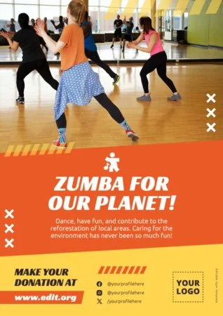 Edit a Zumba dance class poster